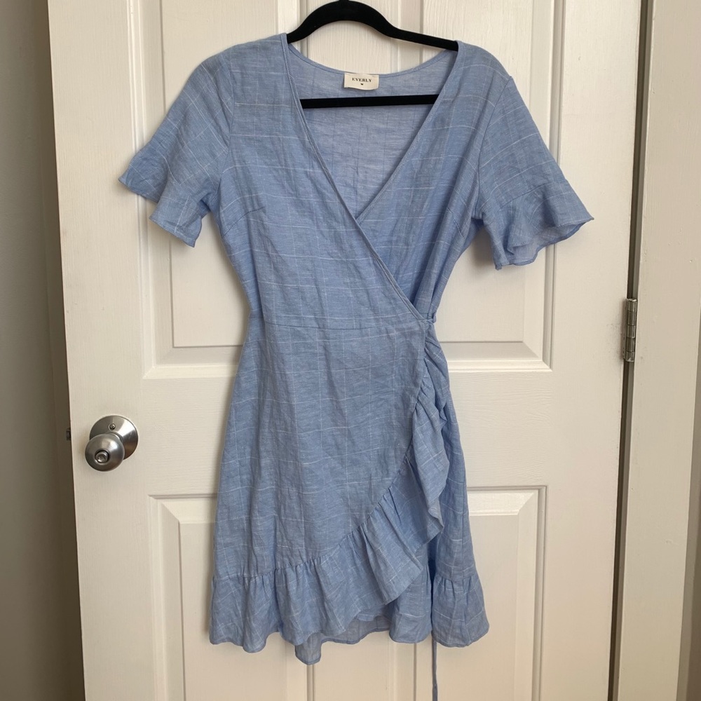 Linen wrap dress